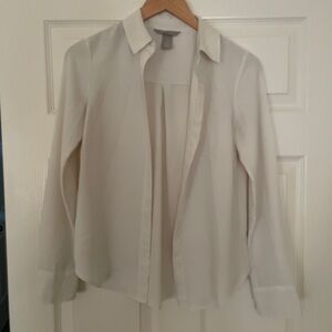 Cream Button-Up Blouse